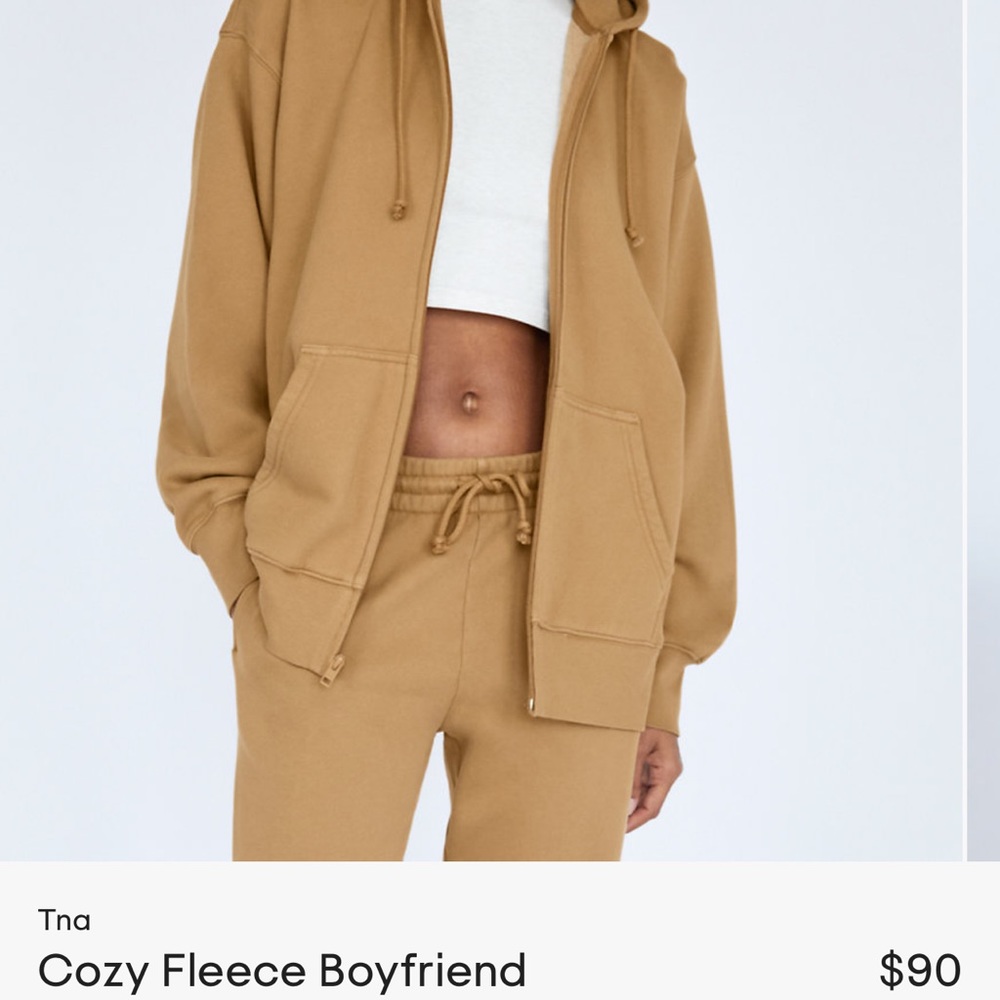 Aritzia TNA Cozy AF Boyfriend Zip up Hoodie Sweatshirt - Picture 12 of 13